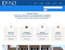 Tablet Screenshot of ekkotitle.com